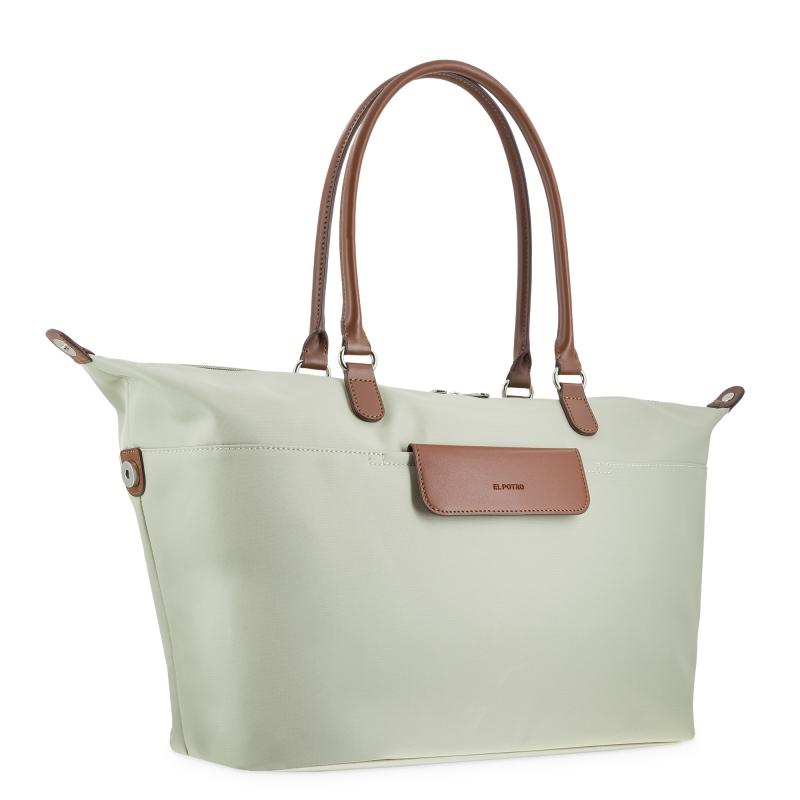 El Potro Bolso Cesta Larga Beige-El Potro