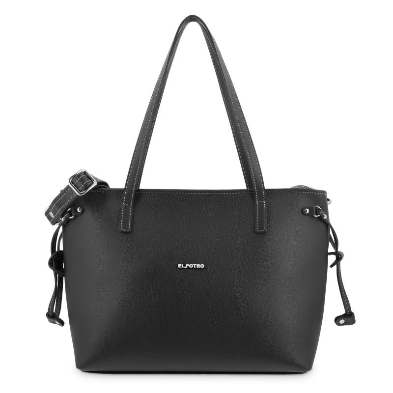 El potro Bolso cesta pequeña angula negro-El Potro