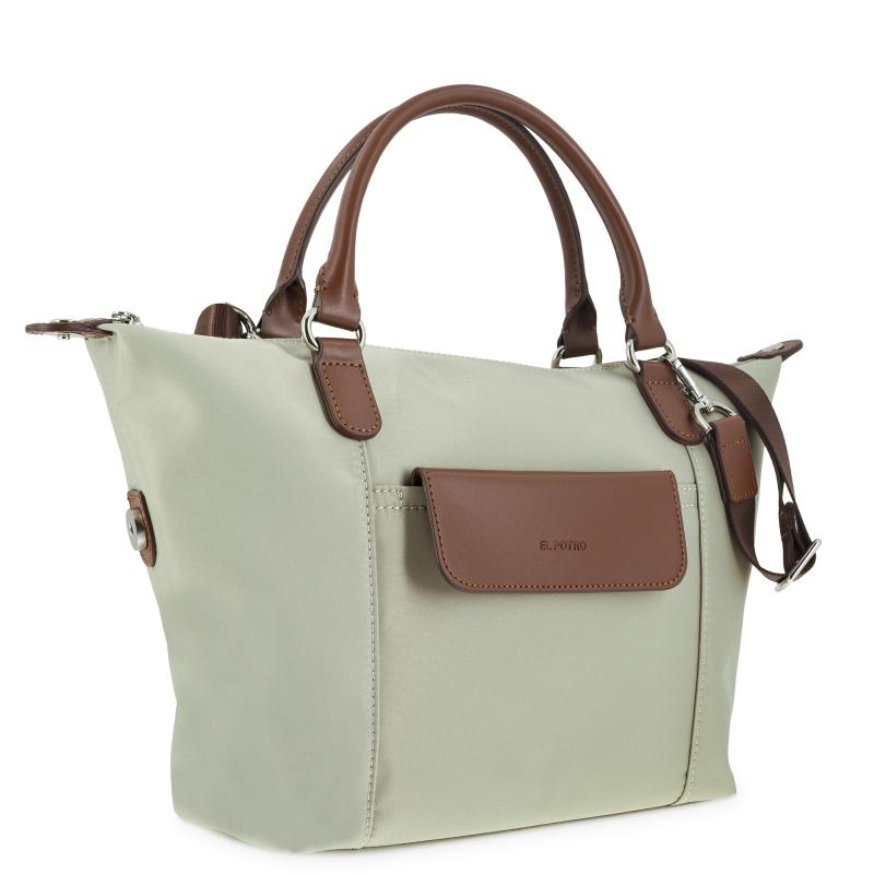 El Potro Bolso Cesta Pequeño Beige-El Potro