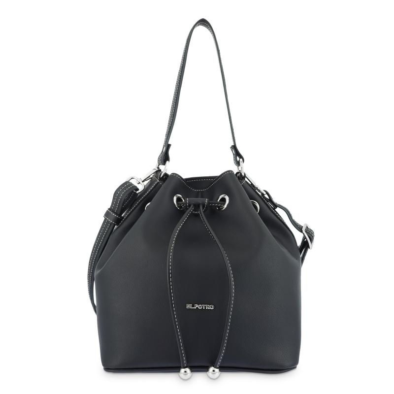 El potro Bolso Saco mujer color negro- Angula