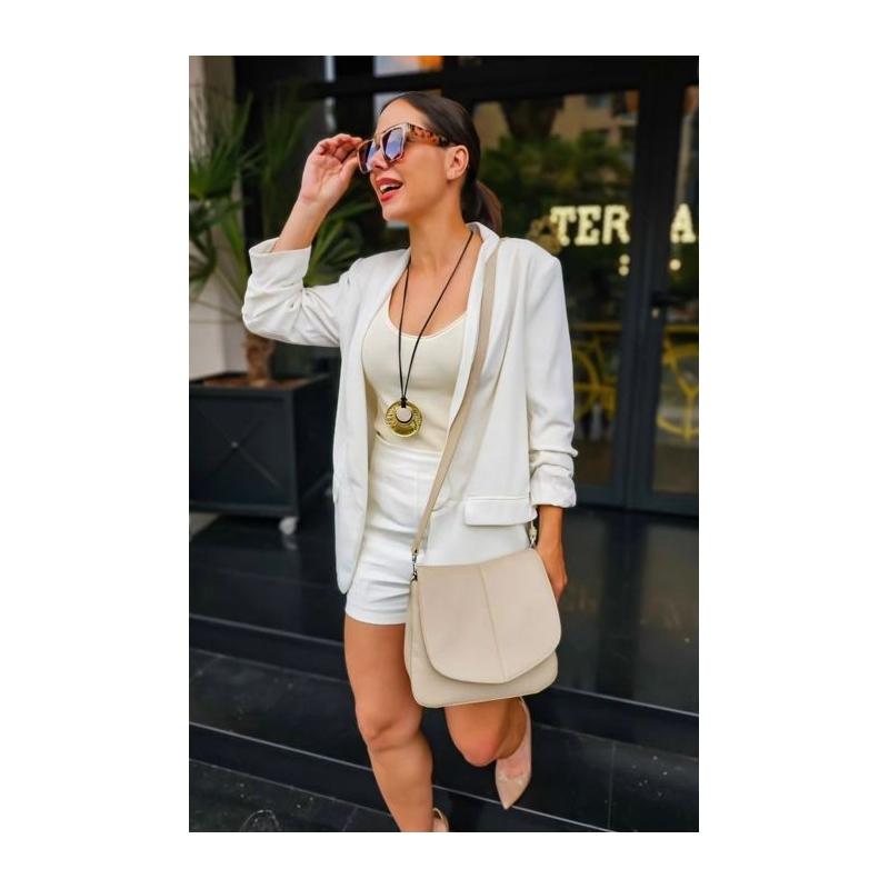 El Potro Bolso Solapa Piel Vacuno Color Beige-Iris