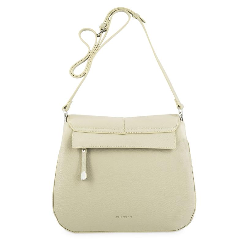 El Potro Bolso Solapa Piel Vacuno Color Beige-Iris