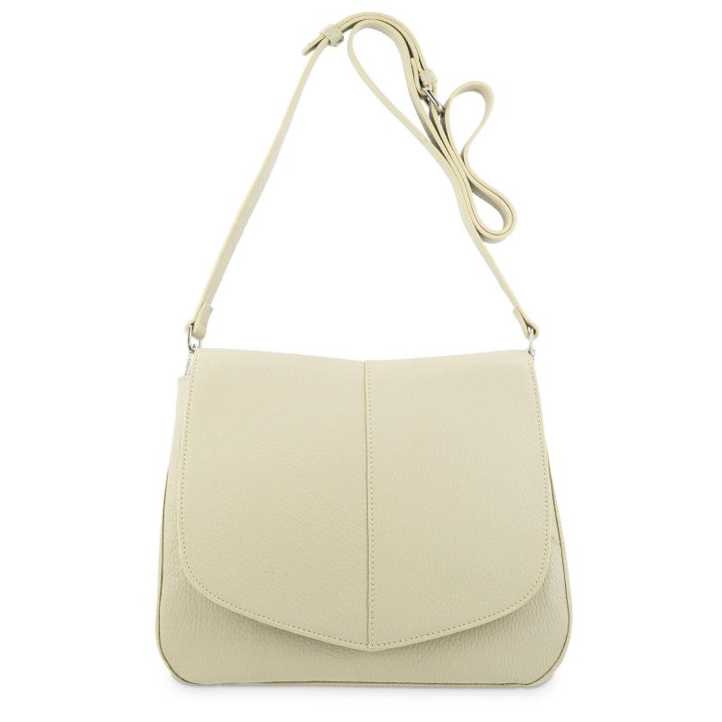 El potro Bolso solapa piel vacuno color beige-Iris