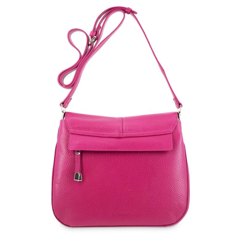 El Potro Bolso Solapa Piel Vacuno Color Rosa-Iris