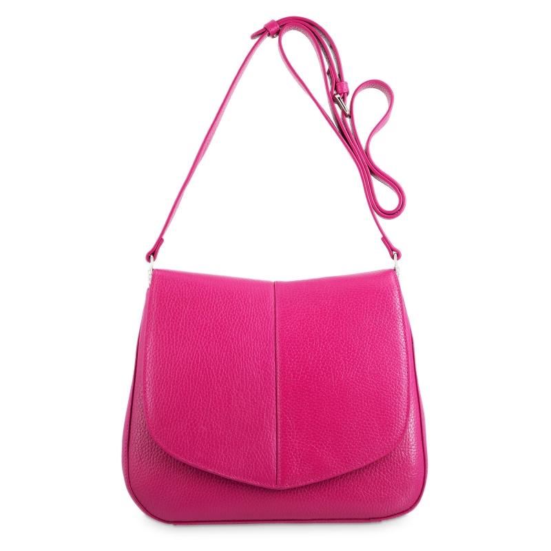El potro Bolso solapa piel vacuno color rosa-Iris