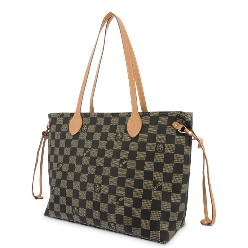 El Potro Bolso Tote Cesta Chess Negro-El Potro