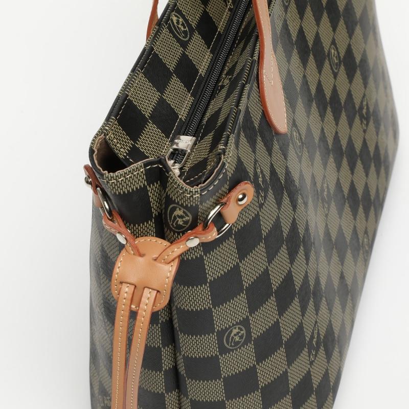 El Potro Bolso Tote Cesta Chess Negro-El Potro