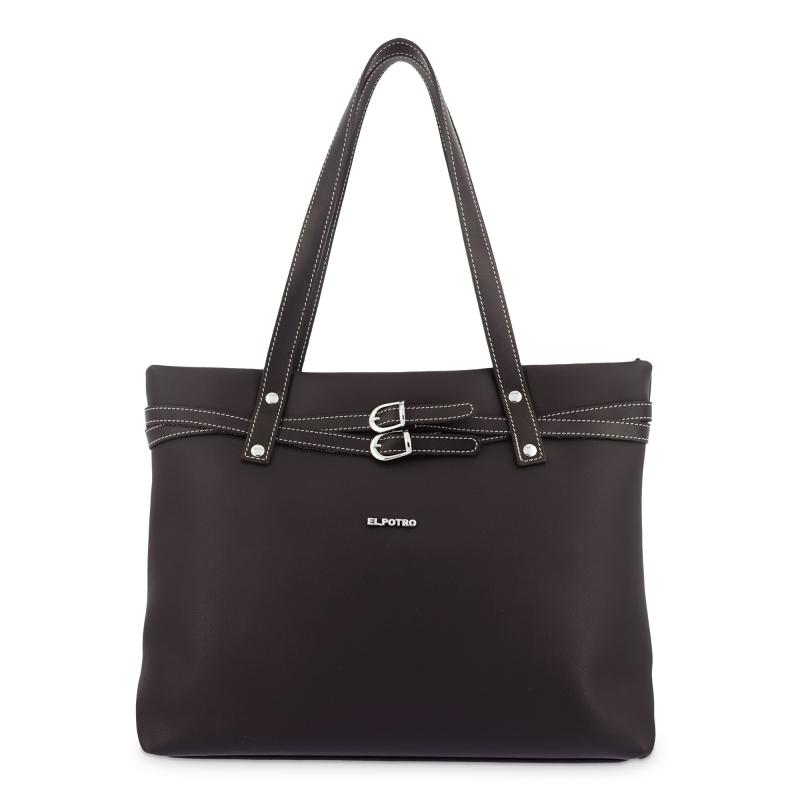 El potro Bolso Tote mujer color marrón-Angula