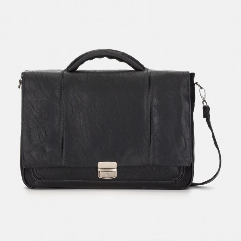 El potro Carpeta hombre en lona color negro - Berlín