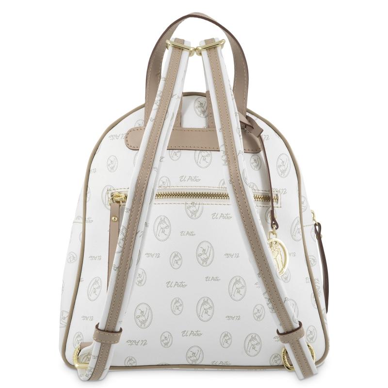 El Potro Mochila Mediana De Color Blanco-EL POTRO