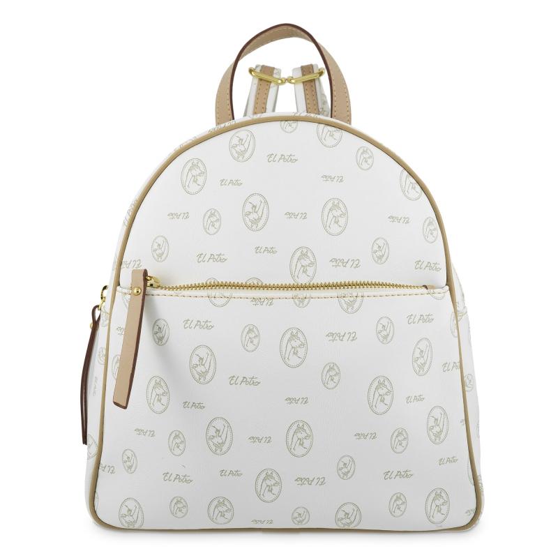 El potro Mochila mediana de color blanco-EL POTRO