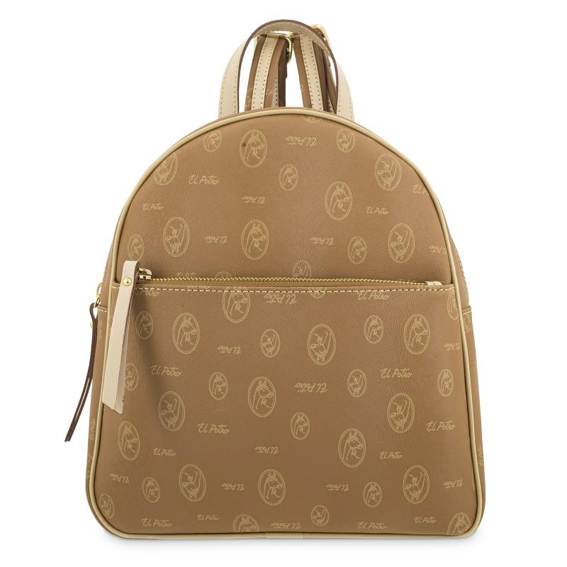 El potro Mochila mediana de color cuero-EL POTRO