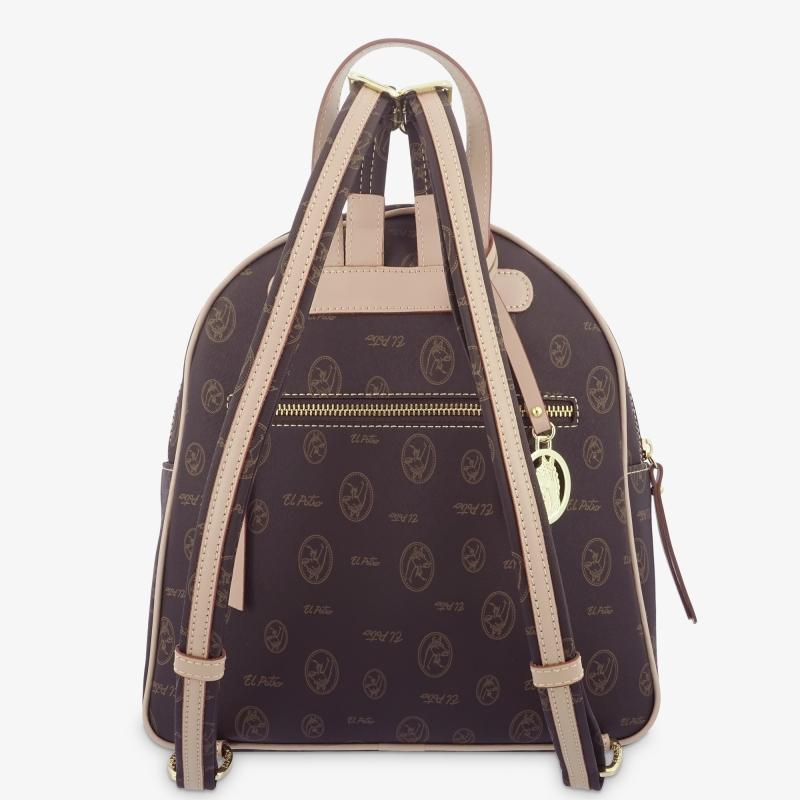 El Potro Mochila Mediana De Color Marrón-EL POTRO