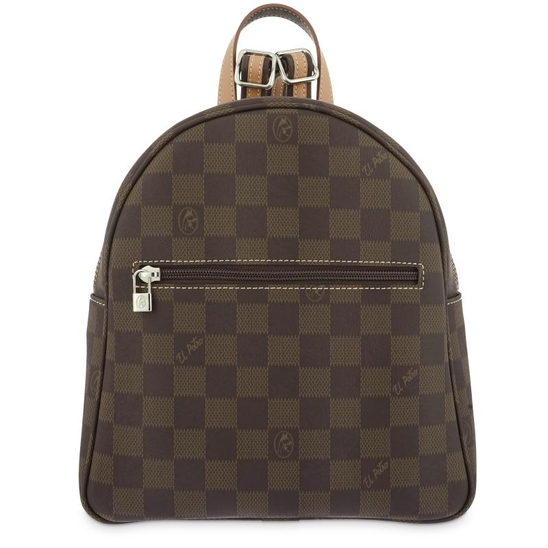 El potro Mochila mujer chess marrón-El Potro