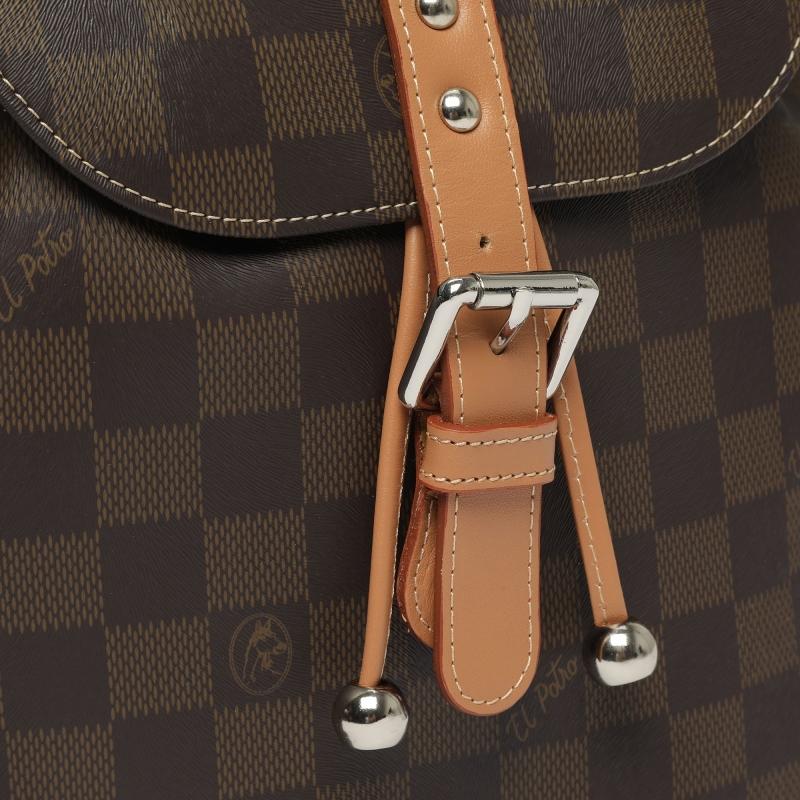 El Potro Mochila Solapa Chess Marrón-El Potro