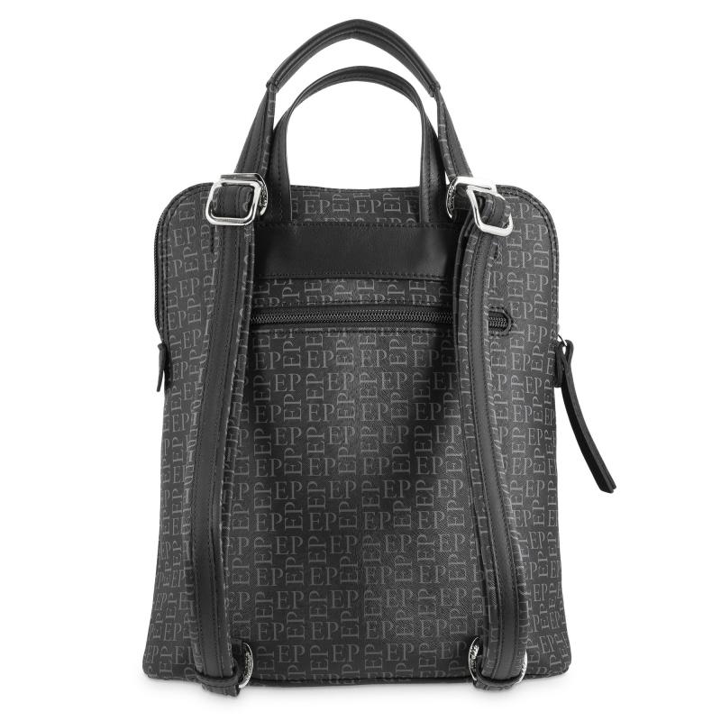 El Potro Mochila Bolso Color Negro Con Print De Logos-EL POTRO