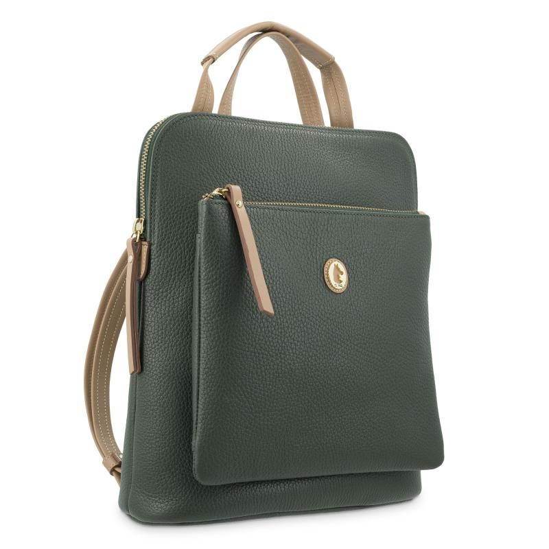 El Potro Mochila Bolso Mujer En Piel Vacuno Color Verde- Oasis