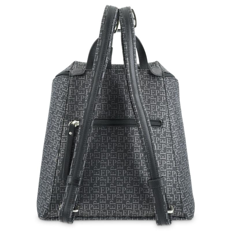 El Potro Mochila Mediana Negro Con Print De Logos-EL POTRO