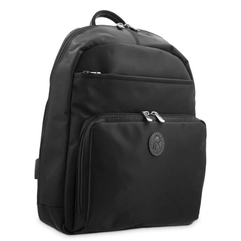 El Potro Mochila Unisex En Lona Y Piel Vacuno Negro-Paris