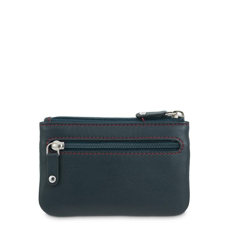 El Potro Monedero Con Solapa De Hombre En Piel Vacuno Azul -E L P O T R O