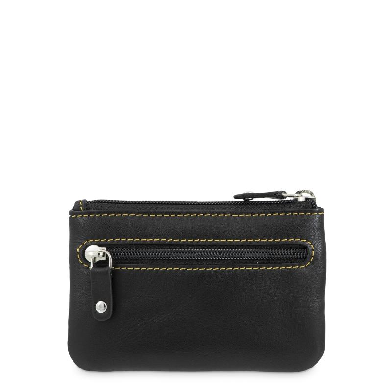 El Potro Monedero Con Solapa De Hombre En Piel Vacuno Negro -E L P O T R O