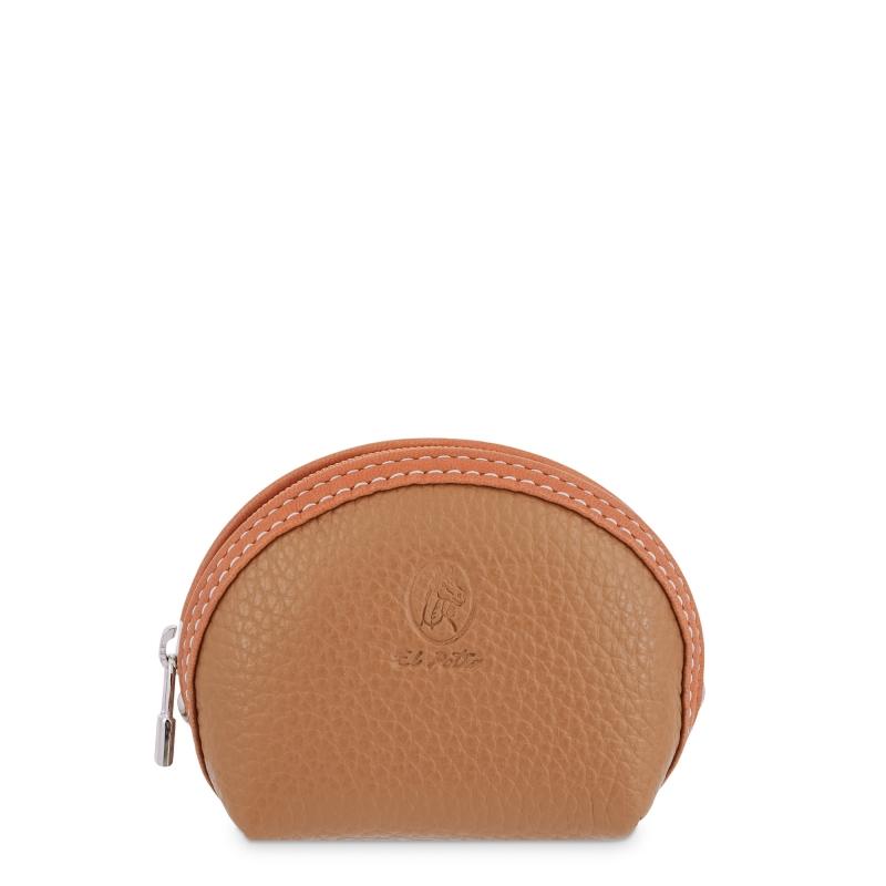 El potro Monedero cremallera de piel vacuno cuero- EL POTRO