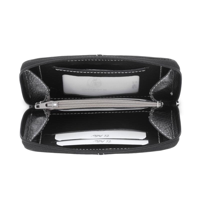 El Potro Monedero Cremallera Mujer En Piel Vacuno Color Negro-origen-El Potro