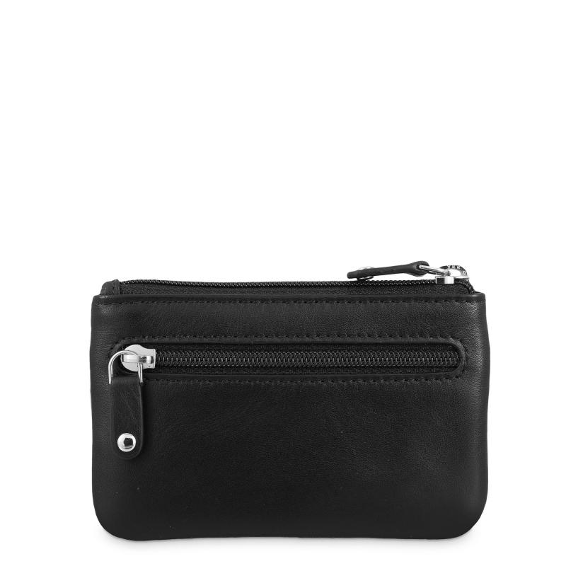 El Potro Monedero Llavero Con Solapa Hombre En Piel Vacuno Color Negro/burdeos-Tribeca