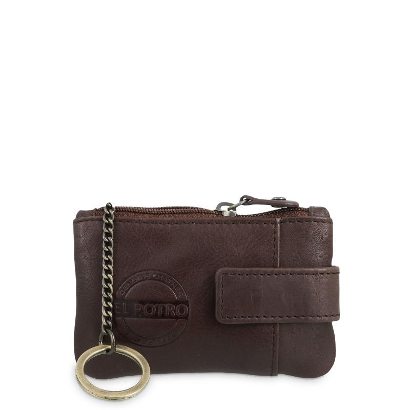 El Potro Monedero Llavero De Hombre En Piel Vacuno Marrón Durango-E L P O T R O