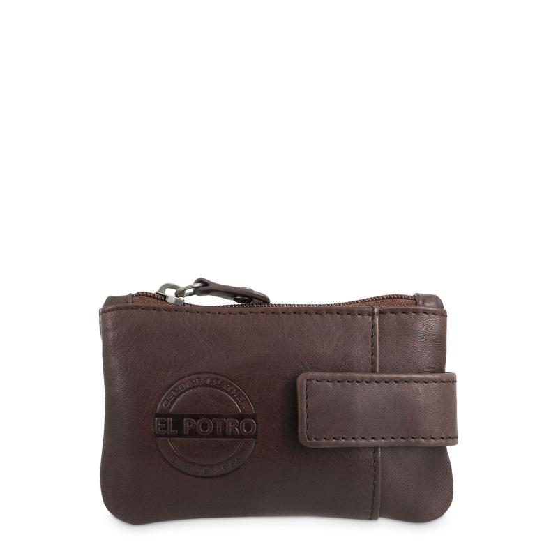 El potro Monedero llavero de hombre en piel vacuno marrón Durango-E L P O T R O