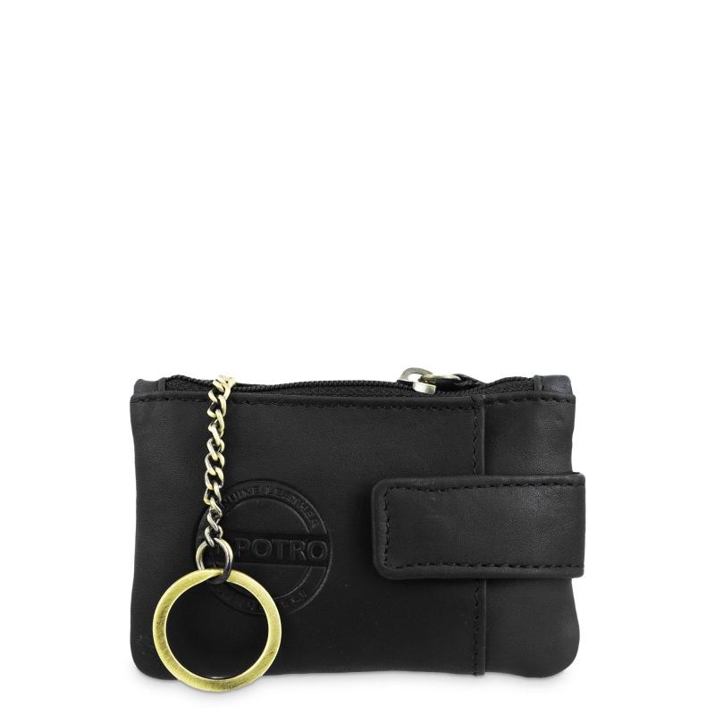 El Potro Monedero Llavero De Hombre En Piel Vacuno Negro Legitimo-E L P O T R O