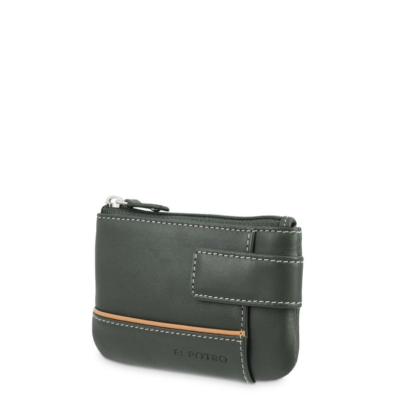 El Potro Monedero Llavero De Hombre En Piel Vacuno Verde Urban-E L P O T R O
