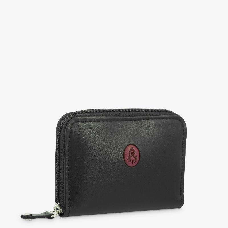 El Potro Monedero Llavero Hombre En Piel Vacuno Color Negro/burdeos-Tribeca