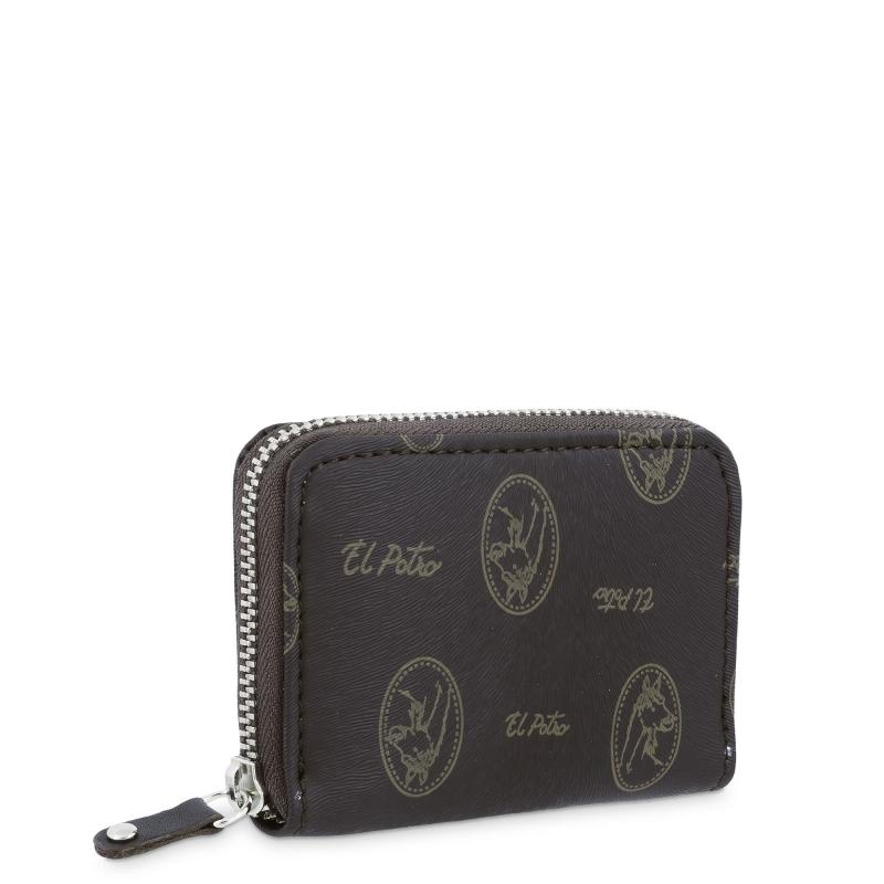 El Potro Monedero Llavero Interior Con Tarjetero Marrón-El Potro