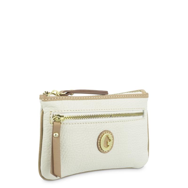 El Potro Monedero Llavero Mujer De Piel Vacuno Color Ivory-El Potro