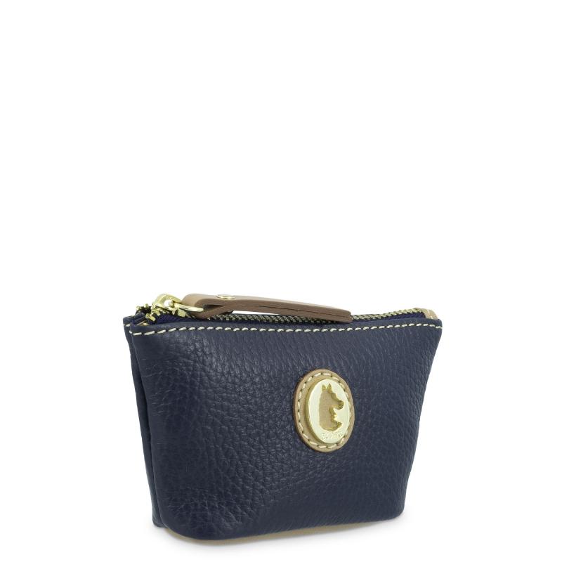 El Potro Monedero Llavero Mujer En Piel Vacuno Color Azul-Oasis