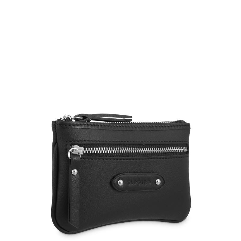 El Potro Monedero Mujer En Lona Y Piel Vacuno Color Negro Casual - E L P O T R O