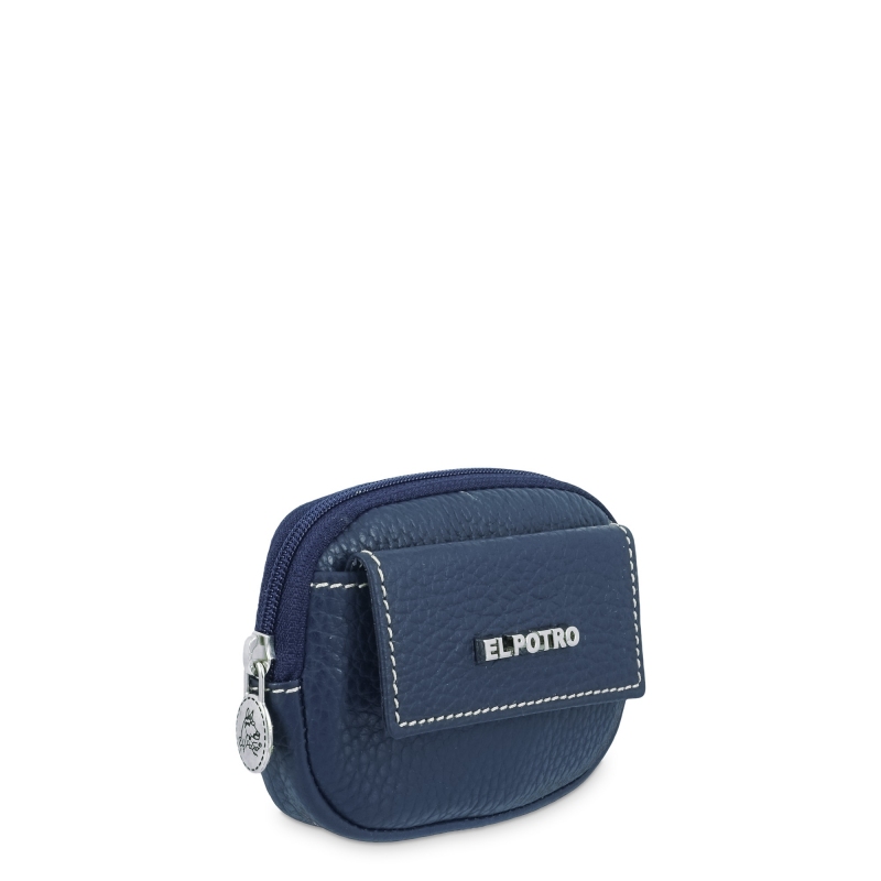 El Potro Monedero Mujer En Piel Vacuno Color Azul - Floater