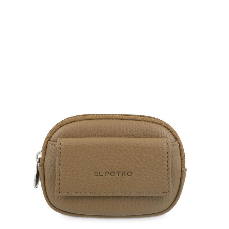 El potro Monedero mujer en piel vacuno color cuero - Floater