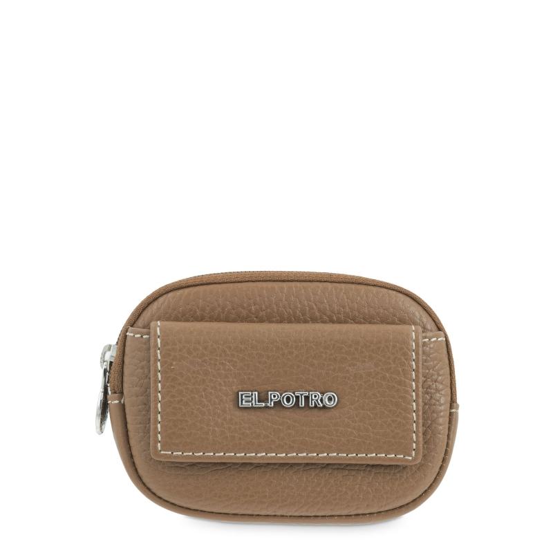 El potro Monedero mujer en piel vacuno color cuero - Floater