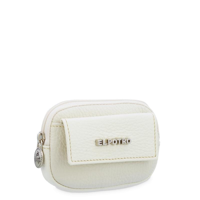 El Potro Monedero Mujer En Piel Vacuno Color Ivory - Floater