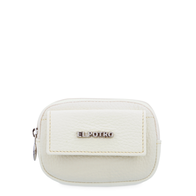 El potro Monedero mujer en piel vacuno color ivory - Floater