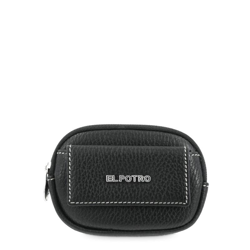 El potro Monedero mujer en piel vacuno color negro - Floater