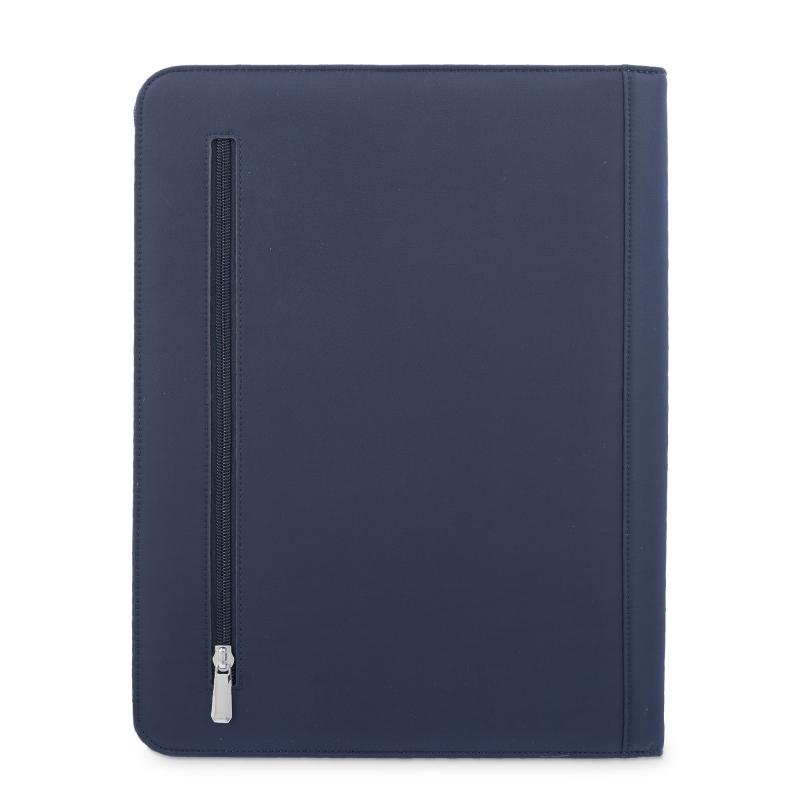 El Potro Porta Documentos Unisex En Lona Azul Y Piel Vacuno Color Cuero-Paris