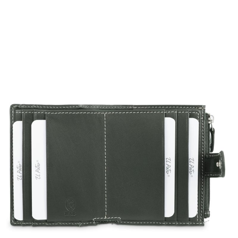 El Potro Tarjetero Monedero Interior De Hombre En Piel Vacuno Verde Urban-E L P O T R O