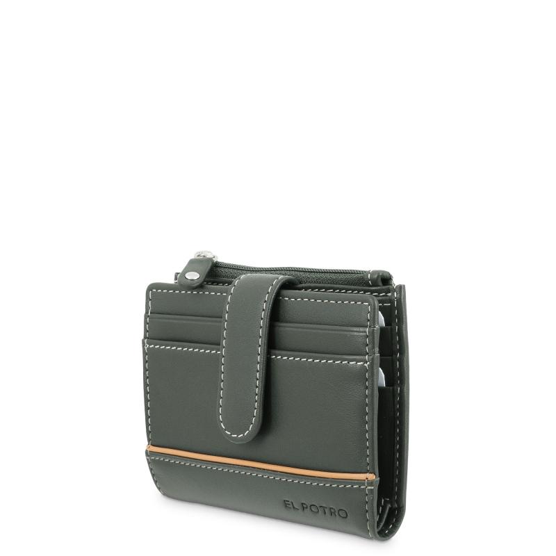 El Potro Tarjetero Monedero Interior De Hombre En Piel Vacuno Verde Urban-E L P O T R O