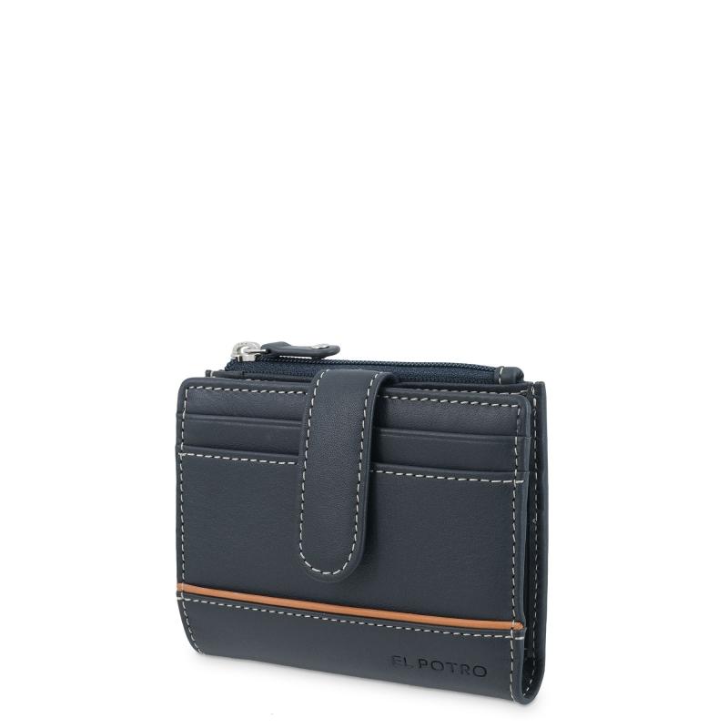 El Potro Tarjetero Monedero Interior De Hombre En Piel Vacuno Azul Urban-E L P O T R O