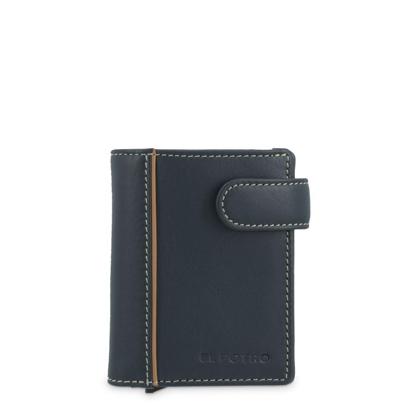 El potro Tarjetero protector en piel vacuno color azul Urban-E L P O T R O