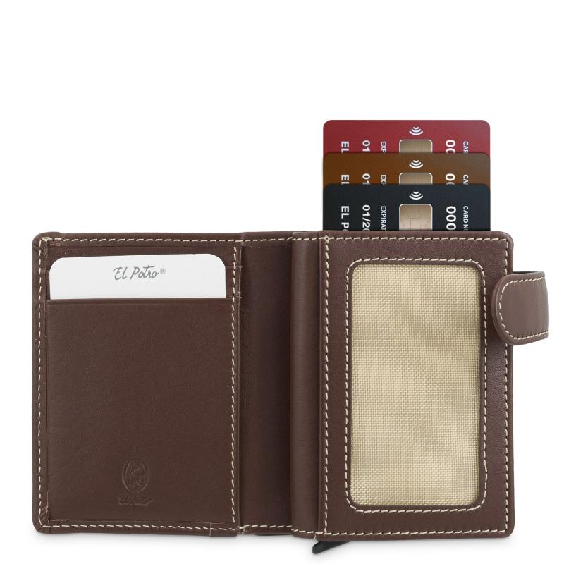 El Potro Tarjetero Protector En Piel Vacuno Color Cuero Urban-E L P O T R O