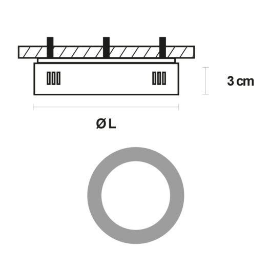 Els Banys Downlight LED De Superficie Redondo